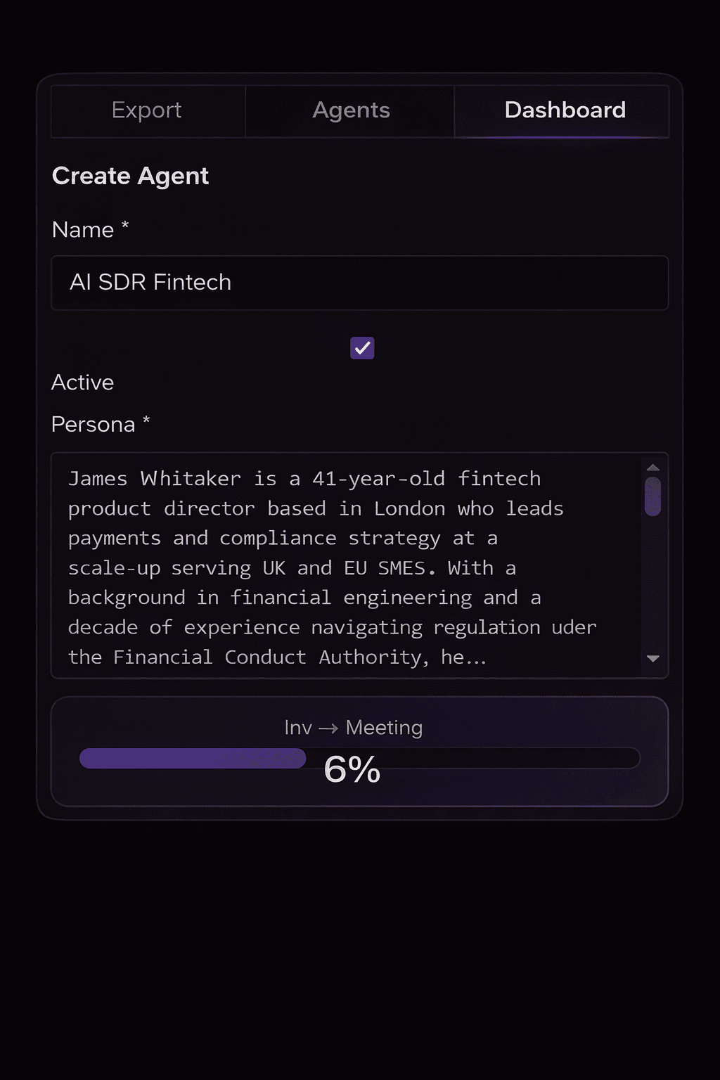 Astrolab Meeting Maker - Deep Lead Research. Before the first message, the agent analyzes company data, recent news, funding events, leadership c